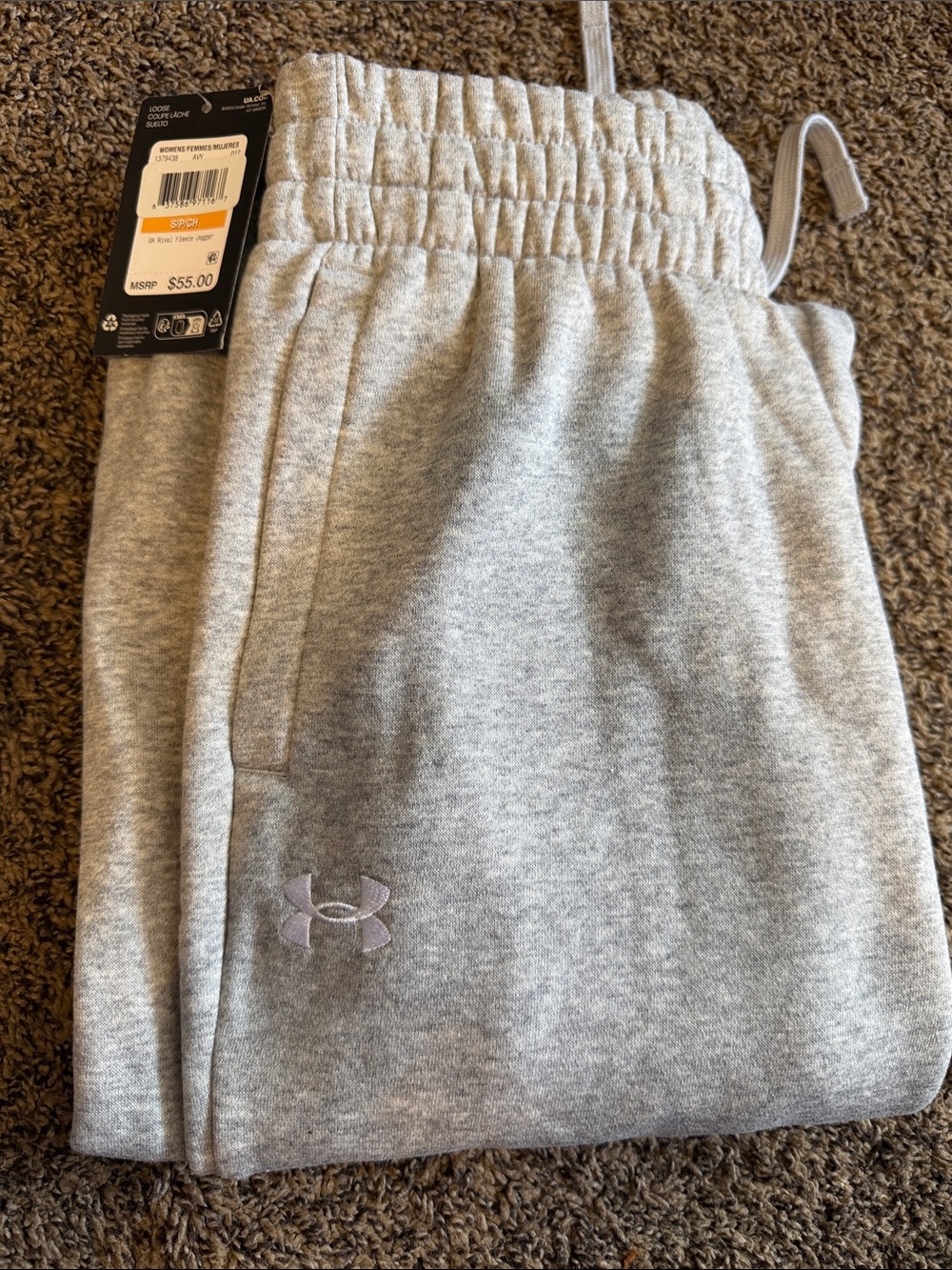 Under Armour womens Gray Fleece Jogger Pants
